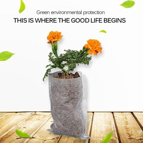 100pcs/Lot 10*8cm Biodegradable Non-Woven Seedling Pots Eco-Friendly Planting Bags Nursery Bag Plant Grow Breathable Bags