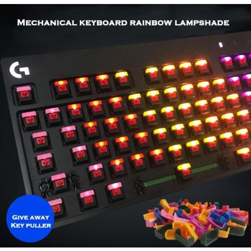 112pcs DIY Rainbow Lampshade For Mechanical Keyboard For Logitech G610 G710 Rainbow Custom Lampshade For Cherry MX1.0