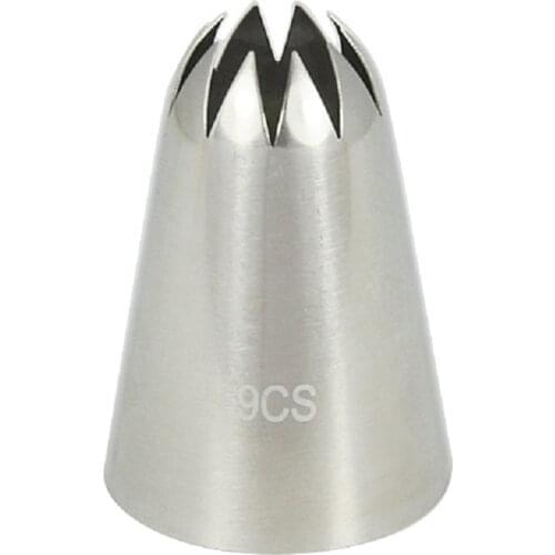 Free Shipping Stainless Steel 18/8 Cake Decorating Large Closed Star Icing Nozzle #9CS(20pcs/Lot)