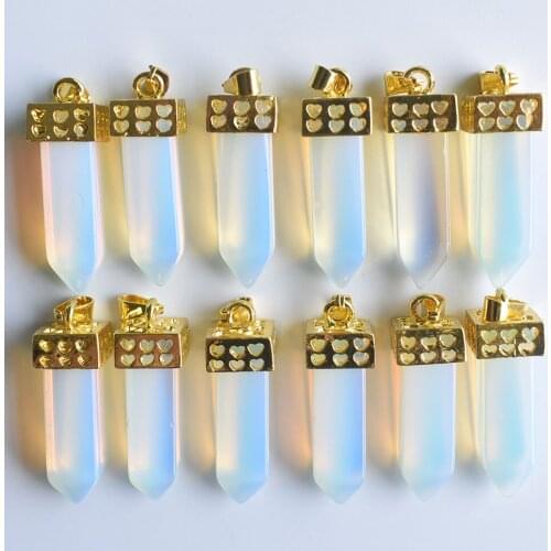2020 Fashion high quality opal gold-plated pendant for necklace jewelry making Wholesale 12 pcs/lot free shipping
