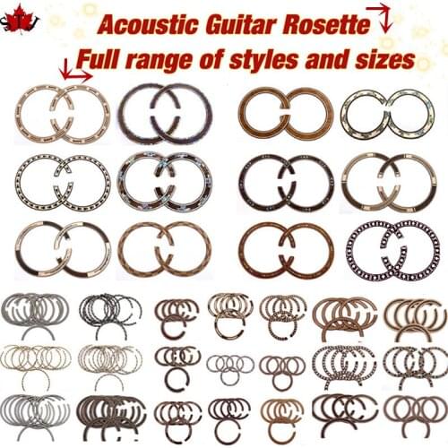 Full range of style and size Guitar Rosette, 2/5/10pcs Acoustic Guitar Circle Sound Hole.Classical/Folk Guitar Decal Accessories