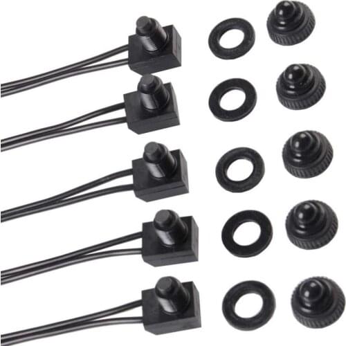 5pcs/set Push Button Waterproof Switch On-off Light Switches 12v Accessories For Motorcycle Car