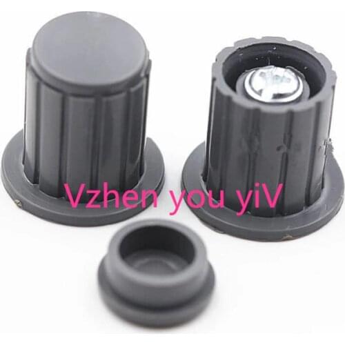 50pcs/lot Grey / black hat WXD3-13-2W | copper core WH5-1A WX14-12 potentiometer knob knob