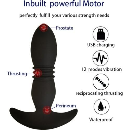 Shrinkage vagina Anal Plug Vibrators Men Prostate Massager Masturbators Vagina Stimulator Dildos Remote Control Butt Sex Toys