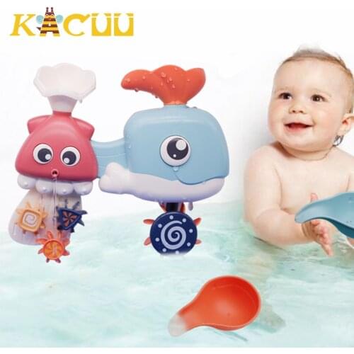 Baby Bath Toys Bathroom Play Water Spraying Tool Cartoon Whale Octopus Shower Bath Toy Play Water Bathroom Bath Kid Baby Toys