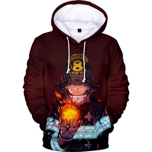 Childrens Hoodies Personality Fire Brigade 3D Print Hoodies Long Sleeve Hooded Sweatshirts HOT Sale Casual Streetw Kids Clothes