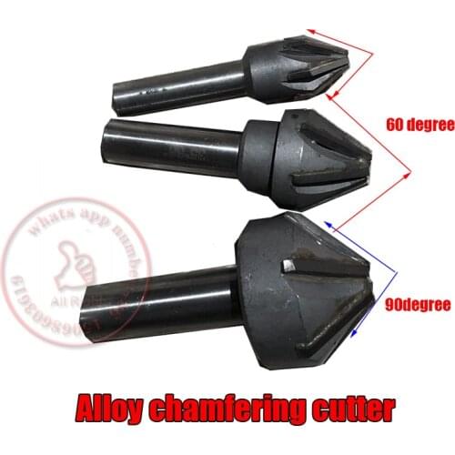 Insert alloy chamfering cutter with straight handle and facing drill cutter 45/60/90 degree metal working chamfering cutter