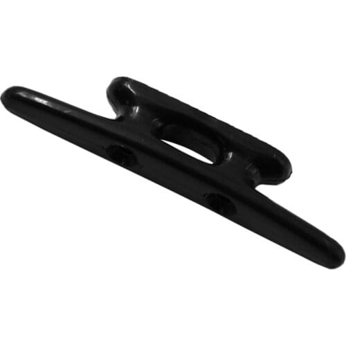 Boat Cleat 4" Black Nylon Plastic Open Base Practical Marine Hardware