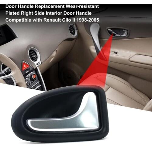 Compact ABS Right Side Plated Inner Door Pull Handle 7700353283 for Renault Clio II 1998-2005