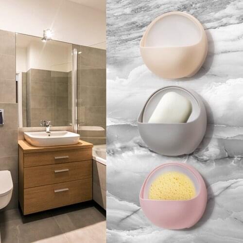 1PC New Creative Suction Cup Drain Soap Box Strong Sucker Plastic Holder Soap Dish Case Storage Rack Bathroom Accessories
