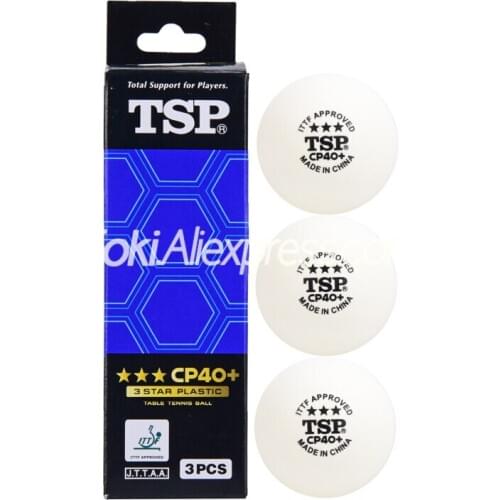 TSP Table Tennis Ball 3-Star CP40+ Plastic Original TSP 3 STAR Ping Pong Balls ITTF Approved