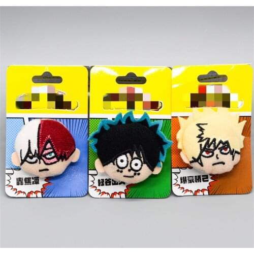 Soft Boku no Hero Academia Brooch Badge Midoriya Izuku Bakugou Katsuki Todoroki My Hero Academia Plush Toys Bag Decoration
