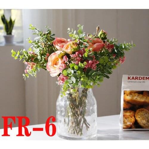 New imitation rose wedding bride holding flower home hotel decorative bouquet FR