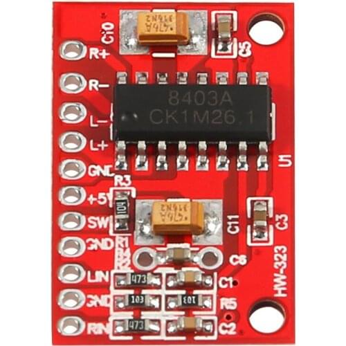New Red Amplifiers Board PAM8403 DIY 2x3W Class D Digital 2.5V To 5V Power Super Ultra Mini Digital Amplifier Board Efficient