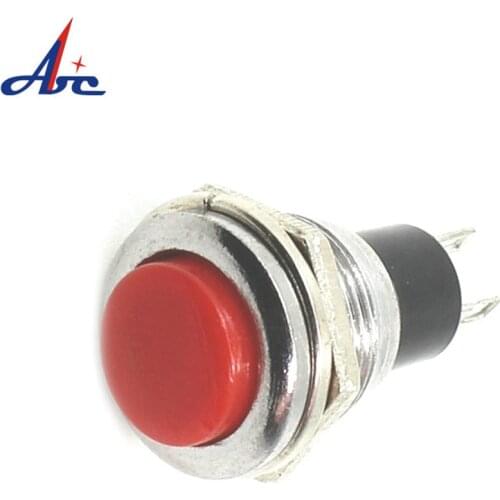 NS112 DS-216 Button color Red 1A/250VAC OFF-(ON)2Pin Non-Self-locking 12mmreset switch