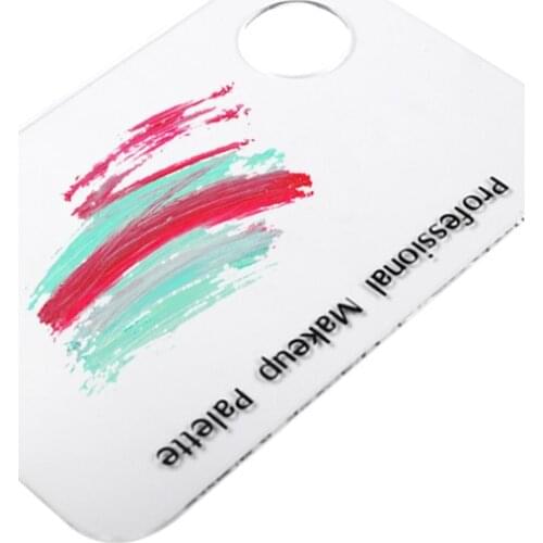 Foundation Makeup Palette Acrylic Transparent Nail Art Palette Eyeshadow Mixing Makeup Tool Blending Pigment Spatula Rod