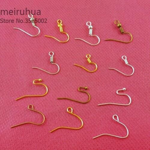 Approx 100pcs/lot Fashion Ear Hook Wire Clasp With Bead Charms Earring Hooks Wires Fit DIY Jewelry Making Findings 144843