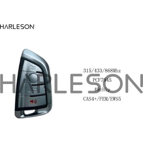 Smart 4 Button 315 /433 /868MHZ pcf7945P Remote Key Keyless Entry fob for BMW F FEM CAS4 5 7 Series X5 X6 2014