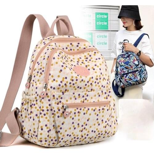 New Waterproof Nylon Women Backpack Zipper School Bags for Teenagers Girls Student Bag Backpack Female Multifunction Rucksack