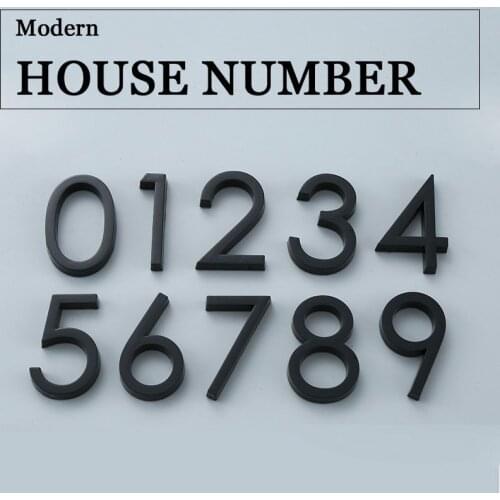 60mm Self Adhesive House Number Sticker For Apartment Plastic Doorplate Home Door Plaque Numbers Signs Mailbox Street Numbers