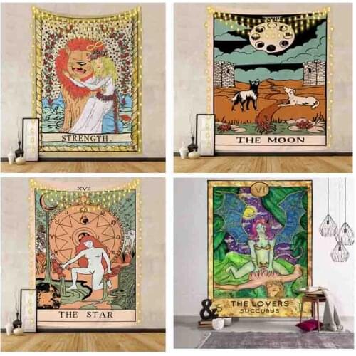Tarot tapestry wall hanging horoscope divination bedspread bedroom dormitory decoration