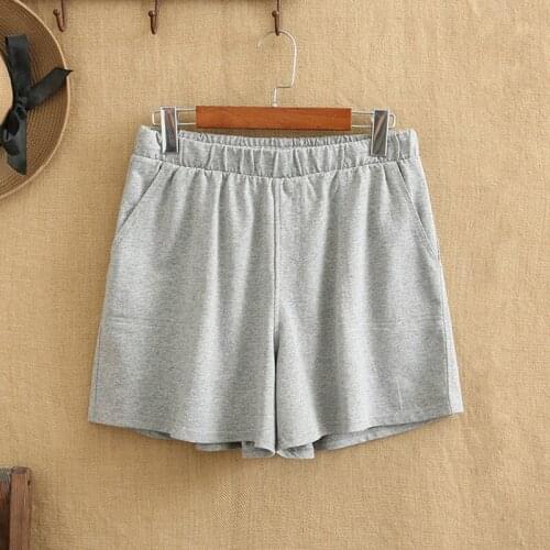 Plus Size Pants For Women Cotton Sports Fabric Elastic Waist High Quality Mini Shorts Thin Stretch Leggings Large Size In Summer