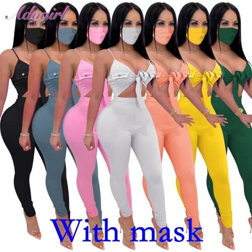 Women jumpsuit with mask