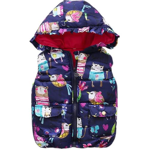 Children Winter Light Warm Girls Vest Clothes Kids Baby Cartoon Mouse Boys Girl Waistcoat Christmas Jacket Coat Child Clothing