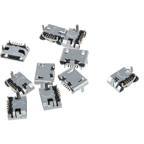 10 Pcs Type B Micro USB Female 5 Pin Jack Port Socket Connector Repair Parts