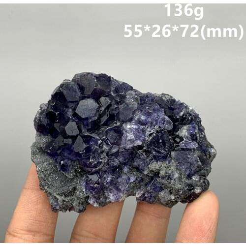 100% Natural Polyhedral Tanzanite blue Purple fluorite cluster mineral specimens Gem level Stones and crystals