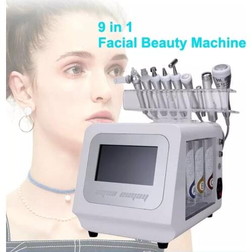 9 in 1 hydrafacial beauty machine small bubble oxygen jet peel skin rejuvenation skincare tools aqual peel hydro dermebrasion
