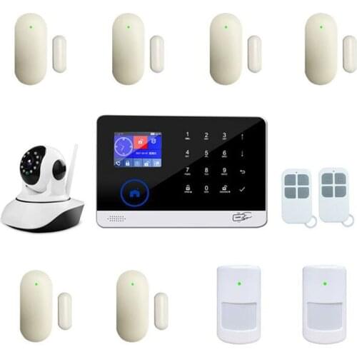 Smart Home Wireless 3G GSM Wifi Network Burglar Alarm Security System SMS Phone App Push Alert Anti Fire Wired Sensor Detector