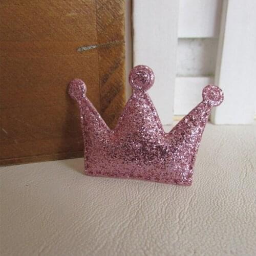 Crown PU patches shiny glitter Appliques for clothes Sewing Supplies diy craft ornament scrapbook party hair accessories Wh