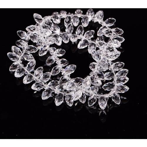 6x12mm waterdrop crystal glass loose beads each strand about 22 inches 100 pcs beads