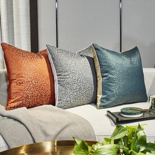 Geometric Abstract Pillowcase Polyester Sofa Cover Cushion Cover Yarn-dyed Jacquard Craft Pillow Case