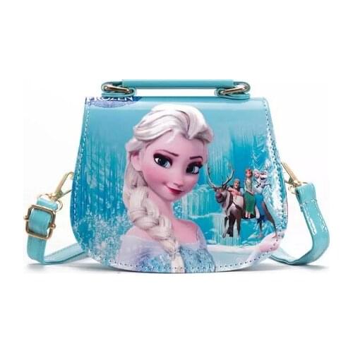 Disney frozen princess children pu messenger bag girl Frozen Elsa shoulder bag handbag kid fashion shopping bag gift