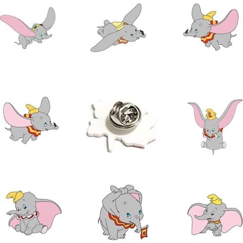 Disney Dumbo Enamel Pin Funny Resin Acrylic Clothes Lapel Pin Cartoon Comic Badge Accessories Gift Fans