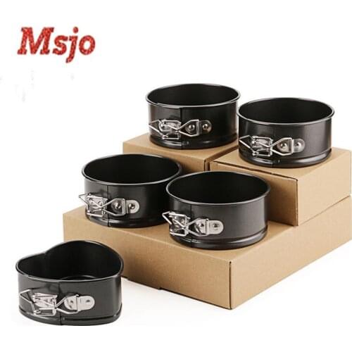 Round/Heart Shaped 11cm Bakeware Kitchen Cake mold Non-stick Removable Base Tray Cheese Mousse Plate Love heart Baking