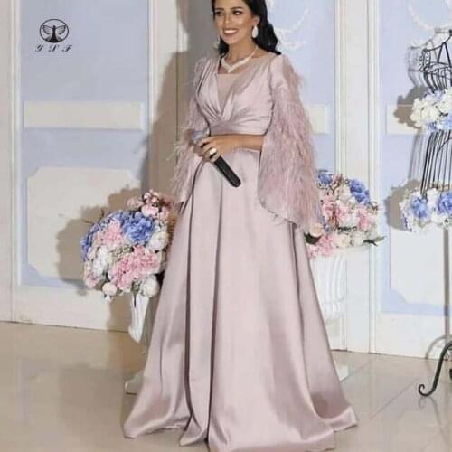 2020 Best Selling V Nekc Pleated Cape Ruffled Tulle Feather A Line Prom Dresses