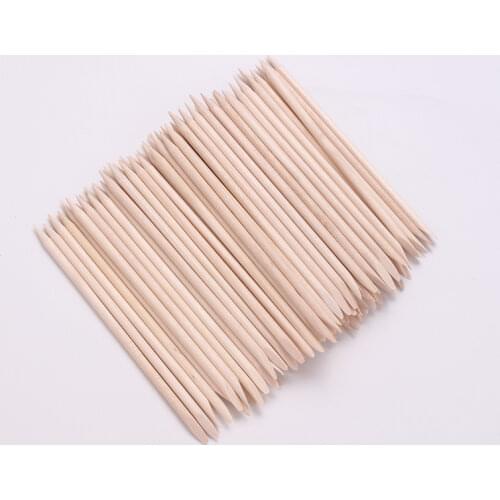 New 100pcs/set 50pcs/set Orange Women Lady Double End Nail Art Wood Stick Cuticle Pusher Remover Pedicure Manicure Tool Set