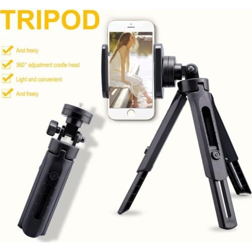 Mini Tripod Stand With Phone Clip Holder 6 Inch For Smartphone Video Tripod Stand Handle Grip For Phone Live Hot Selling