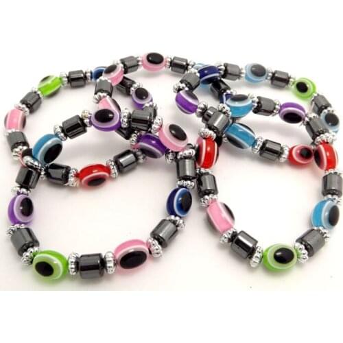 Wholesale 40 pcs Mixed color fashion elastic beaded bracelet Free shipping