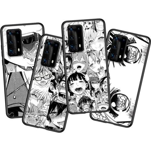 Anime Girl Cartoon Japan Cute For Huawei P40 P30 P20 Pro P10 P9 P8 Lite RU E Mini Plus 2019 2017 Black Soft Phone Case