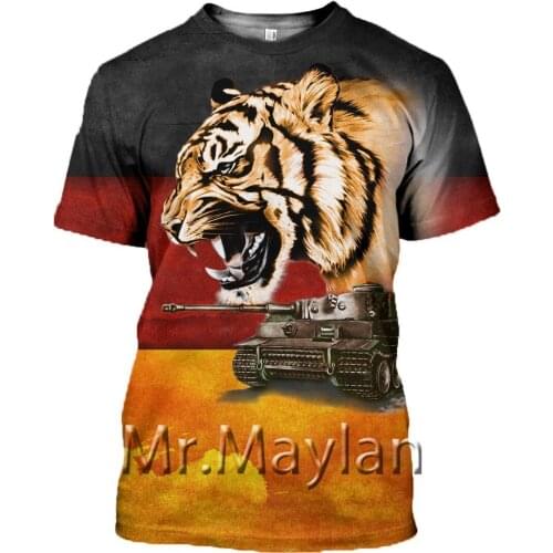 World Of Tanks Game 3D Tiger Tank mens T shirt Fashion T-shirt Casual Tee shirt/Streetwear Men clothes 2021 Oversized 5XL Z-686