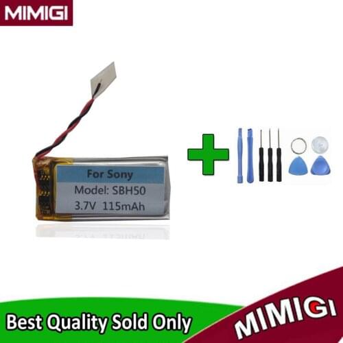 Toolsets +115mAh Battery For Sony SBH50 SBH52 Bluetooth Headphone Headset Batterie Accumulator AKKU