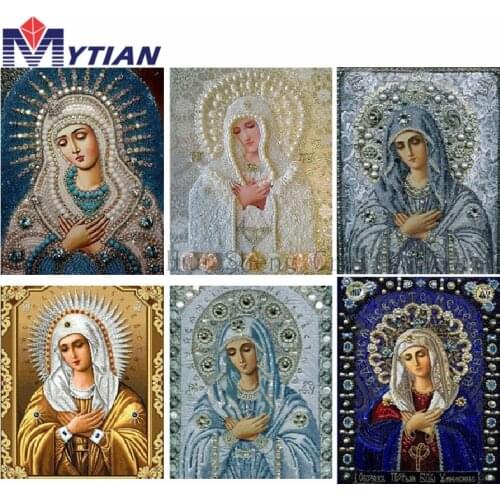 New Diamond Painting Pray Lady Religion Icon 5d Diy Full Drills Mazayka Diamond Embroidery Religious Maria Diamond Mosaic Craft