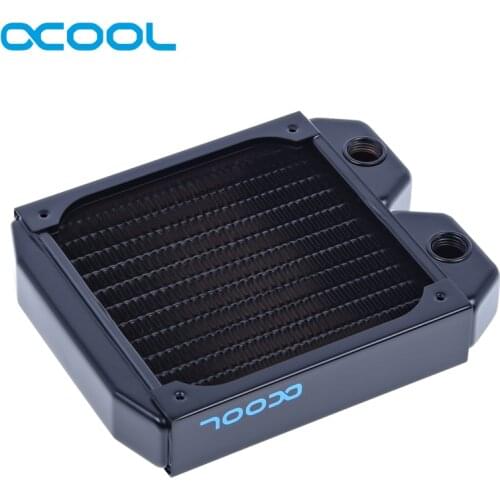 Original Alphacool ST30 Computer Case Copper 120mm Copper Radiator Black Suit 12cm Fan 30mm Thickness