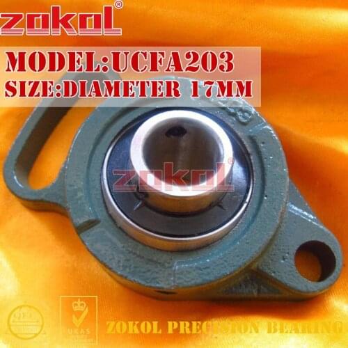ZOKOL bearing UCFA203 LA90503 Pillow Block Ball Bearing Units diameter 17mm