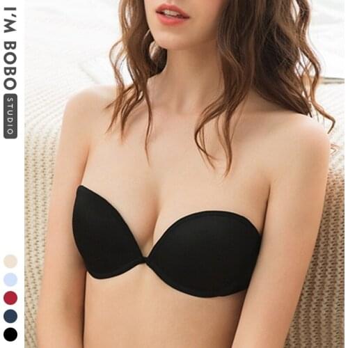 Sexy Strapless Bra Women Invisible Bras Push Up Lingerie Backless Brassiere Seamless Bralette Underwear for Wedding Dress