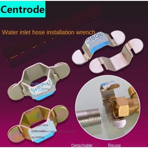 Stainless steel bellows kitchen basin faucet feed hose upper pipe nut removable installation wrench